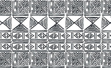 Abstract Tribe Pattern. Ethnic Tribal Motifs. Geometric Ikat Folklore Ornament. Aztec Style Figure Embroidery. Indian, Scandinavian, Gypsy, Mexican, Folk Pattern Print.
