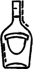 Fototapeta premium bottle of alcohol dusk icon grunge style vector
