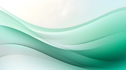 Gradient Background in emerald and white Colors. Elegant Display Wallpaper with soft Waves