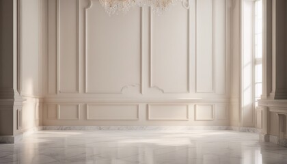 light and shadow room mock ups - light beige and white marble wall - obrazy, fototapety, plakaty