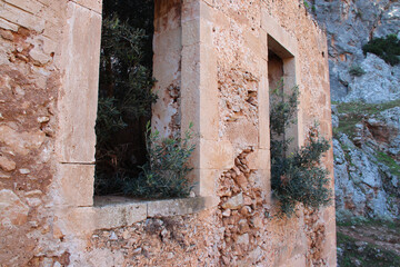 Fototapeta premium ruined orthodox monastery (khatoliko) in crete in greece