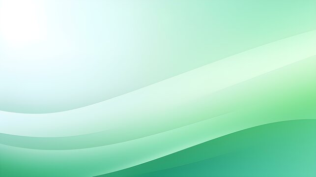 Gradient Background in green and white Colors. Elegant Display Wallpaper with soft Waves