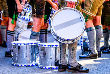 Fototapeta na wymiar typical music instrument of a bavarian brass band