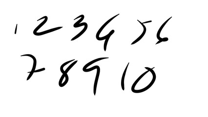 Handwritten calligraphic font. Black and white vector illustration.