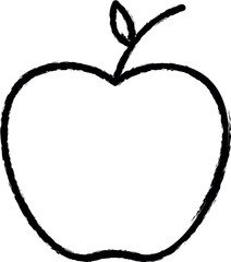 an Apple outline icon grunge style vector