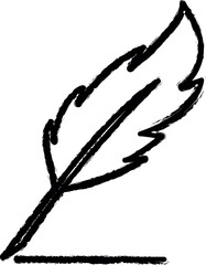 ink pen outline icon grunge style vector