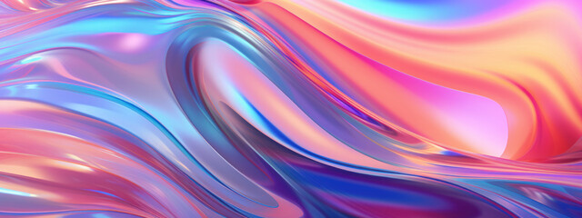 Obraz premium Vivid liquid abstract with a mesmerizing blend of colors.