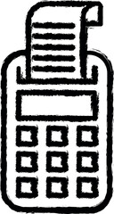 finance check 2 colored line icon grunge style vector