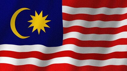 Malaysia flag waving in the wind. Flag of Malaysia images