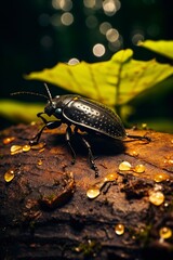 large insect on the forest floor