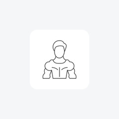Athlete, Sportsmanship, thin line icon, grey outline icon, pixel perfect icon