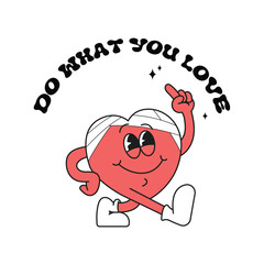 Brokenhearted Retro Mascot Character