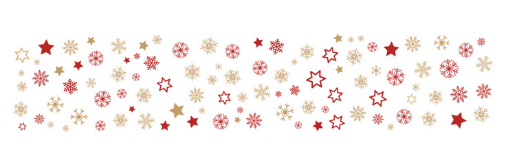 Snowflakes. White winter background with Snowflakes and stars. Christmas background for greeting card. Snowflake. Xmas ornament 