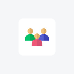 Group, Community, Collaboration, flat color icon, pixel perfect icon