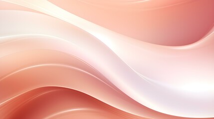 Gradient Background in rose gold and white Colors. Elegant Display Wallpaper with soft Waves