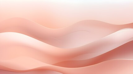Gradient Background in rose gold and white Colors. Elegant Display Wallpaper with soft Waves