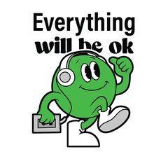 Music Retro Mascot Character