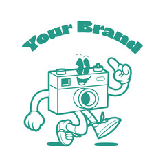 Camera Retro Mascot Character