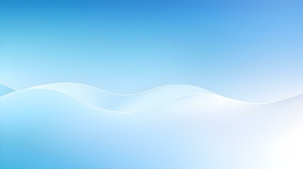 Gradient Background in sky blue and white Colors. Elegant Display Wallpaper with soft Waves