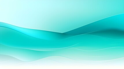 Naklejka premium Gradient Background in turquoise and white Colors. Elegant Display Wallpaper with soft Waves