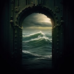 Marine Memoir Keyhole View into the Ocean Tale from a Rocky Cove