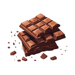 chocolate bar vector on white background