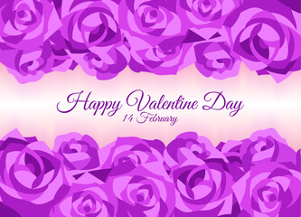 Valentine day background with flower vector illustration