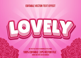 Lovely 3d editable text effect, suitable for valentine text,  effect saved in graphic style