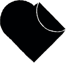 heart flat icon grunge style vector