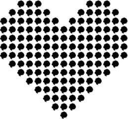 heart points icon grunge style vector