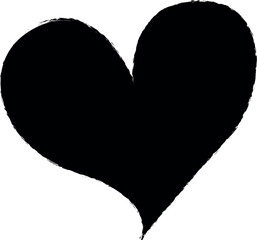 heart flat icon grunge style vector