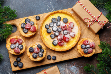 Festive delight: Christmas cupcakes adorned with berries