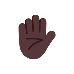 Raised Hand: Dark Skin Tone