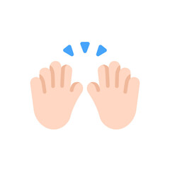 Raising Hands: Light Skin Tone