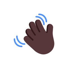 Obraz premium Waving Hand: Dark Skin Tone