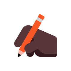 Writing Hand: Dark Skin Tone