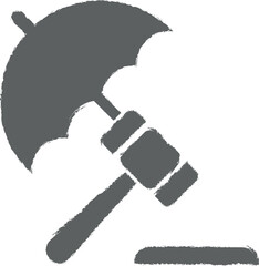 Insurance, legal, mortgage, protection icon grunge style vector