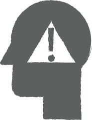 Insurance, danger, hazard, moral, social, risk icon grunge style vector