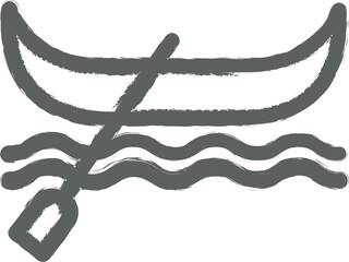 Italy, boat, gondola icon grunge style vector © Anar
