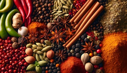 spices and herbs - obrazy, fototapety, plakaty