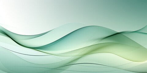 abstract background with light green wave - obrazy, fototapety, plakaty