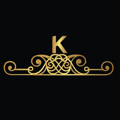 luxury golden latter logo design