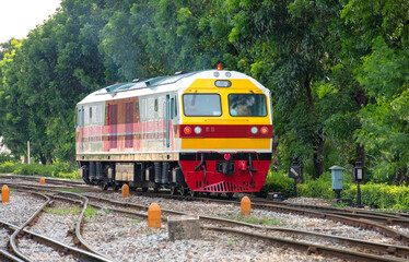 Fototapeta premium State Railway of Thailand Hitachi Electric Diesel Locomotive