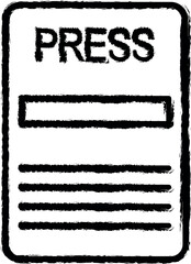 Obraz premium business card of a journalist icon grunge style vector