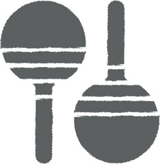 Music festival, maracas, tropical, musical instrument icon grunge style vector