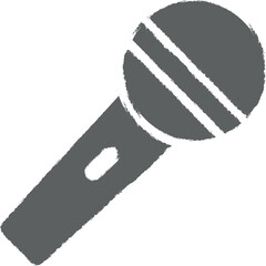 Music festival, microphone, singer, voice icon grunge style vector