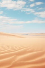 Fototapeta na wymiar Smooth empty sandy beach AI generated illustration