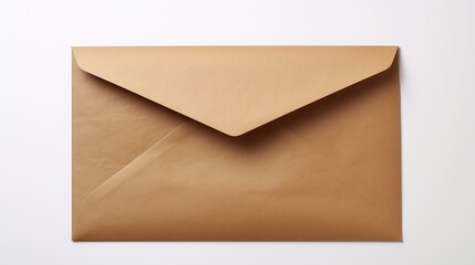 Unsealed empty envelope on a white background  AI generated illustration