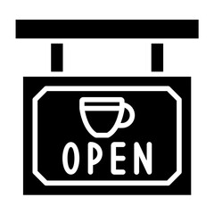 Cafe Open Sign Icon
