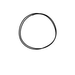 Hand drawn circle line